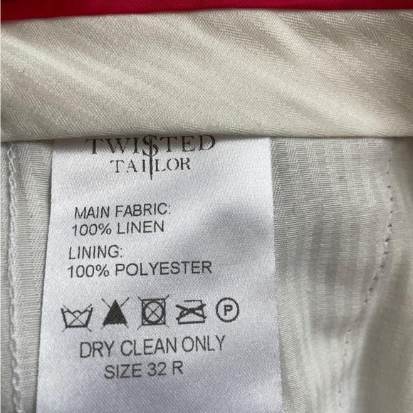 Twisted Tailor Men’s 2 piece suit flat Linen (blazer+shorts) - Picture 10 of 12